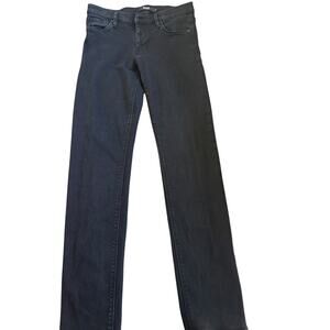 Hudson Nico Straight Jeans Size 27 Black Stretch Denim